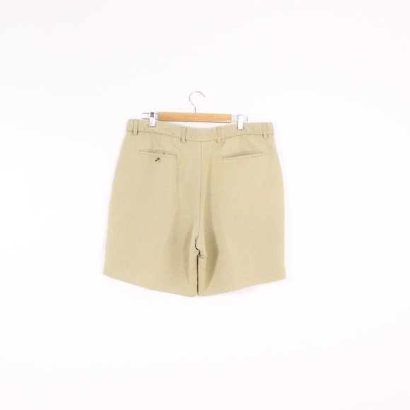 Palmer Golf Double Pleat Beige Golf Shorts - Picture 3 of 3